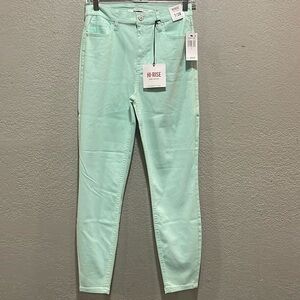 Celebrity pink pastel green jeans